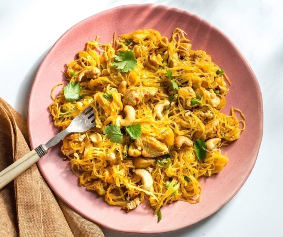 Innovative Twist: Pad Thai with Spaghetti Squash