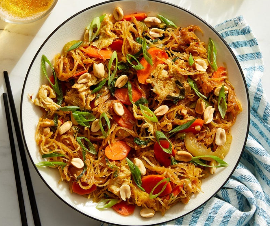 Innovative Twist: Pad Thai with Spaghetti Squash