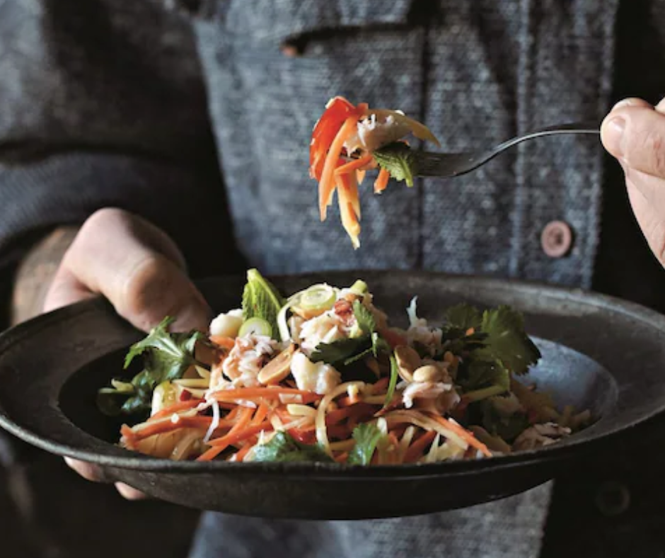 Exotic Som Tam Salad With Live Crab